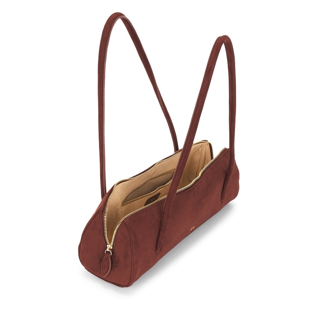 JW PEI Nova Baguette Shoulder Bag Brown Faux Suede NWT - Picture 13 of 14